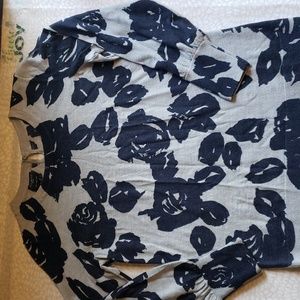 Talbots Merino Wool Blue and Gray Sweater Size MP